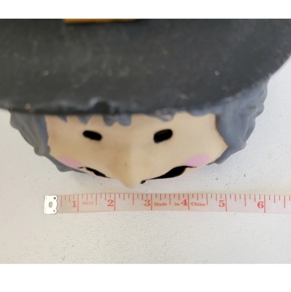 Vtg Halloween 3D Witch Hanging Lantern Ceramic New Debco Tea Light Candle - Picture 7 of 9